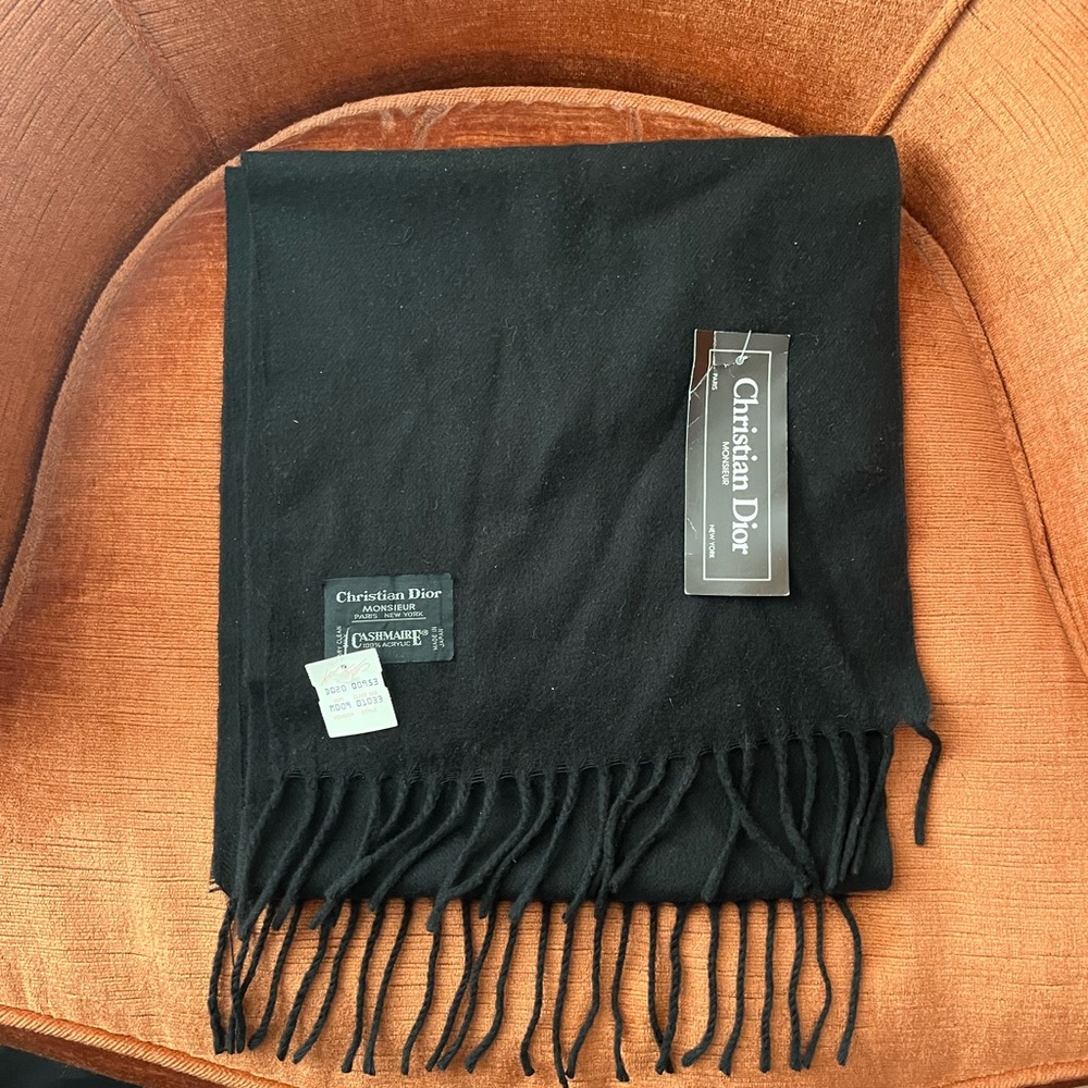 Vintage 1970s Christian Dior Monsieur scarf